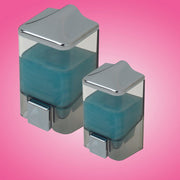 Dispensador de Jabón Líquido 1 LT Transparente y Cromo 10,5 x 10,5 x 19 cm