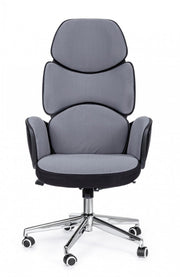Sillón de oficina Armstrong tapizado gris-negro