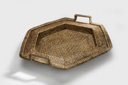Bandeja hexagonal de mimbre Birman 2m cm44x50h7-10