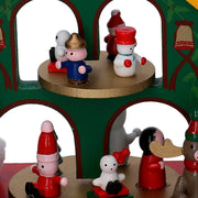 Caja de música de madera casa verde cm12x17h22