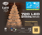 MiniCluster ø6cm XNTL 720 LED TRADICIONAL 4+14,9m Luces Navideñas