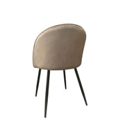 Silla de Tela en Color Gris con Patas de Metal Negro 78x47x57 cm