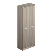 Zapatero multiusos de olmo con dos puertas y porta escobas cm h182x71x38