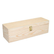Caja de vino de madera natural para 1 botella de champagne cm38x13h12