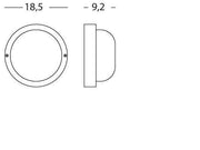 Plafón redondo de resina negra echo line