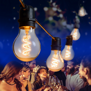 Luz de Fiesta 36V 10 A60 E27 Filamento Espiral LED 4+5m Luces Navideñas