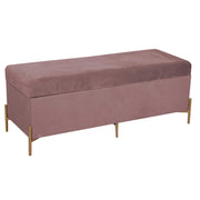 Banco antiguo de terciopelo rosa cm115x40h45