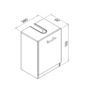 Mueble bajo Solo11 puerta reversible blanca