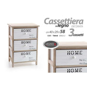 Bolso 3 cajones cocina de baño casa antigua shabby cm 40 x 29 x 58 h
