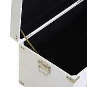 Baúl de madera 1-3 blanco rectangular