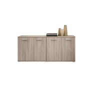 Mueble multiusos en madera de melamina mueble de salón olmo 180x45xh.80 cm