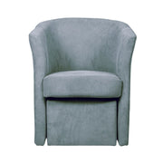 Sillón de tela con puf extraíble DJERBA Gris claro 63,5x 62,5x h76 cm