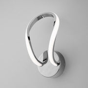 Lámpara de pared en metal y aluminio Cromo Pulido LED Integrado 21x h20 cm