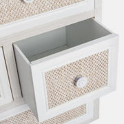 Cómoda 5 cajones MONTIEL estilo rústico blanco antiguo 72,5h cm