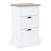 Mueble de MDF con tres cajones Blanco DOROTEA 47,5x40x h80 cm