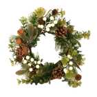 Corona plástica verde redonda cm ø30