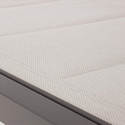 Tumbona alta de aluminio con ruedas Hilde café