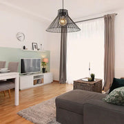 Lámpara de suspensión Panama MDL4135 con alambre de metal negro