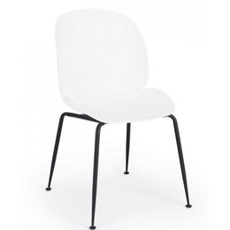 Silla moderna Antigone en blanco tiza
