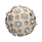 Decoración navideña en resina con esfera ledcmø25h28