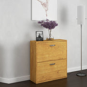 Zapatero 853902 2 puertas abatibles doble profundidad roble