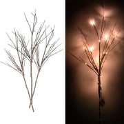 Ramas de luz brillo oro plata 72 led blanco cálido cm40x40h100 fuente de alimentación fijado
