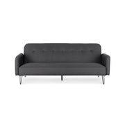 Sofá cama de tres plazas en tejido BRIDJET Negro 200x82x h81 cm