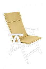 Cojín poli mostaza detalle botón 50x120 cm respaldo alto