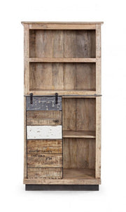 Librería 1 puerta 4 plantas Tudor madera 71 x 34 x 163 cm