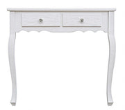 Consola 2 cajones en madera blanca Blanc 80 x 40 x 75 cm