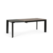 Mesa extensible gris y negra