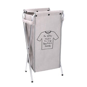 Saco cesta plegable de tela griscm 29x33,5h66