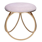 Puff metal terciopelo gris redondo cm44x42h43