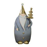 Papá Noel en metal oro gris cm7x4h16