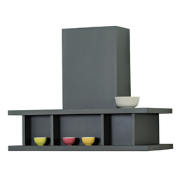 Campana extractora ESTILO INDUSTRIAL en acero inoxidable bruñido 90 cm