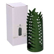 Portavasos de metal hoja de laurel verde oscuro cm ø8h20