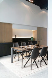 Alfombra Panamá moderna gris oscuro 160x230 cm