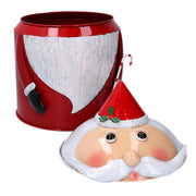 Santa claus caja de metal redonda roja cm ø43h29