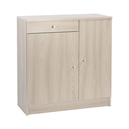 Armario de múltiples puertas bajas Dos puertas Un cajón Olmo ligero 77x34x H80 cm