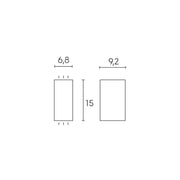 Aplique 2 Luces Gu10 grafito bobo line