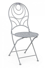Silla plegable MARLENE de acero pintado gris