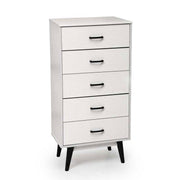 Campaña 5 Cajones blancos negros 60 x 40 x 118 H CM CM