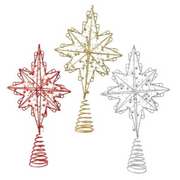 Puntale Glitter Assortite H33 - Decorazione Scintillante per Altezza 33 cm