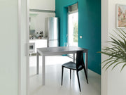 Mesa extensible en melamina gris claro 130/210x80x76h cm