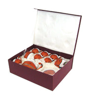 Taza de té con tetera y jarra de leche 9 piezas bambú naranja y cerámica