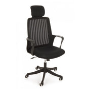 Silla de oficina con reposabrazos Laurent negra