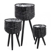 4x Set3 C. Vaso Trípode Negro