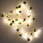 Esfera dorada cable luz 48 led blanco cálido fuente de alimentación fija cm ø4x120