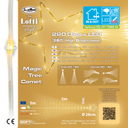 Árbol Estrella Cometa Mágico ø28cm h3m 290 LEDs
 luces de Navidad