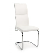 Silla de diseño en ecopiel blanca THELMA 44x58x h104 cm